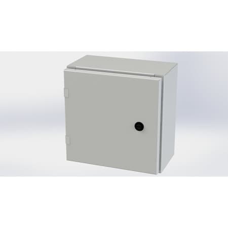 Saginaw Control & Engineering 1/4 Turn Latch Electrical Enclosures, 12 in H, 6 in D, 12 in W, NEMA 3R, 4, 12, 13, Carbon Steel SCE-12EL1206LPLG